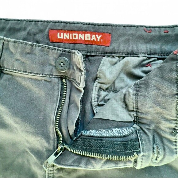 Union Bay Cargo Pants Grey Men’s Size 32x30 Straight Leg Outdoor Hiking Gorpcore - Picture 2 of 6